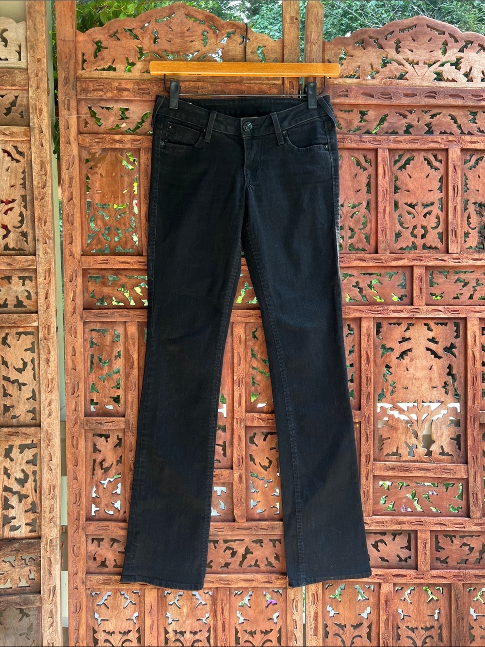 True Religion Johnny Straight Leg Black Jeans